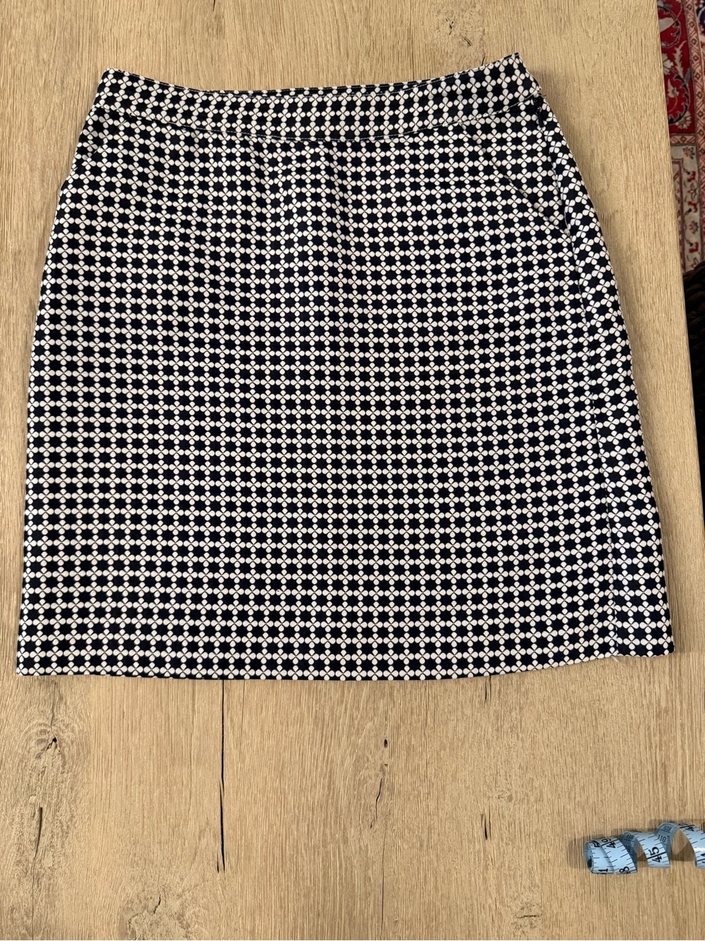 Brooks Brothers Black and White Geo Dot Mini Skirt Size 4
